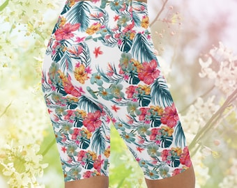Geblümte Biker Shorts