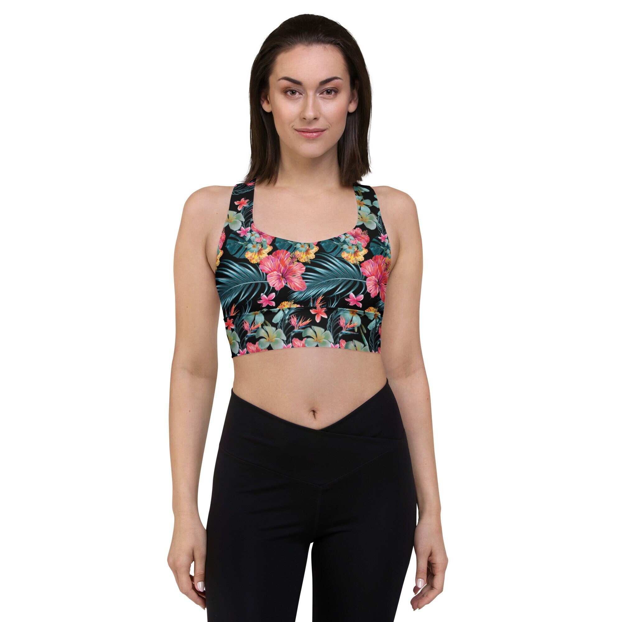 19th Century Floral Art, INSPIRING WOMEN Longline Sports Bra Top