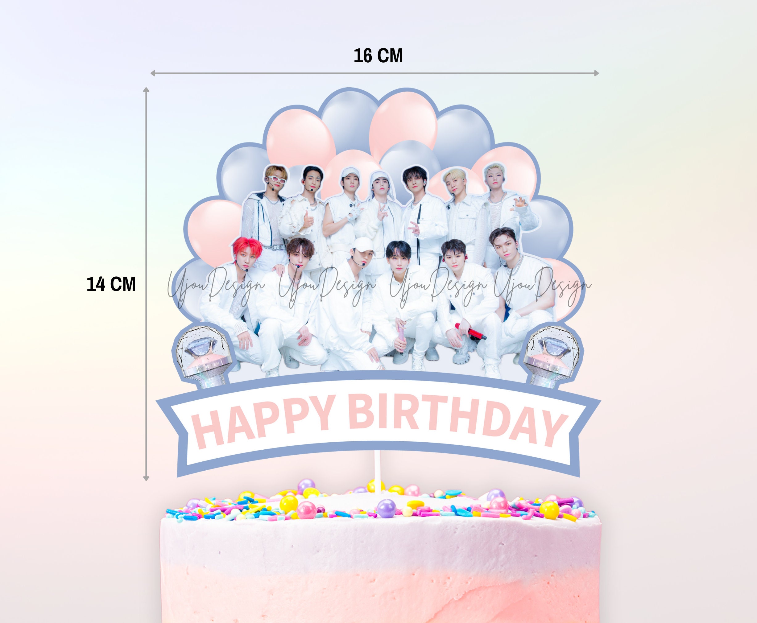 Seventeenケーキトッパー、Seventeenセンターピース、Seventeen