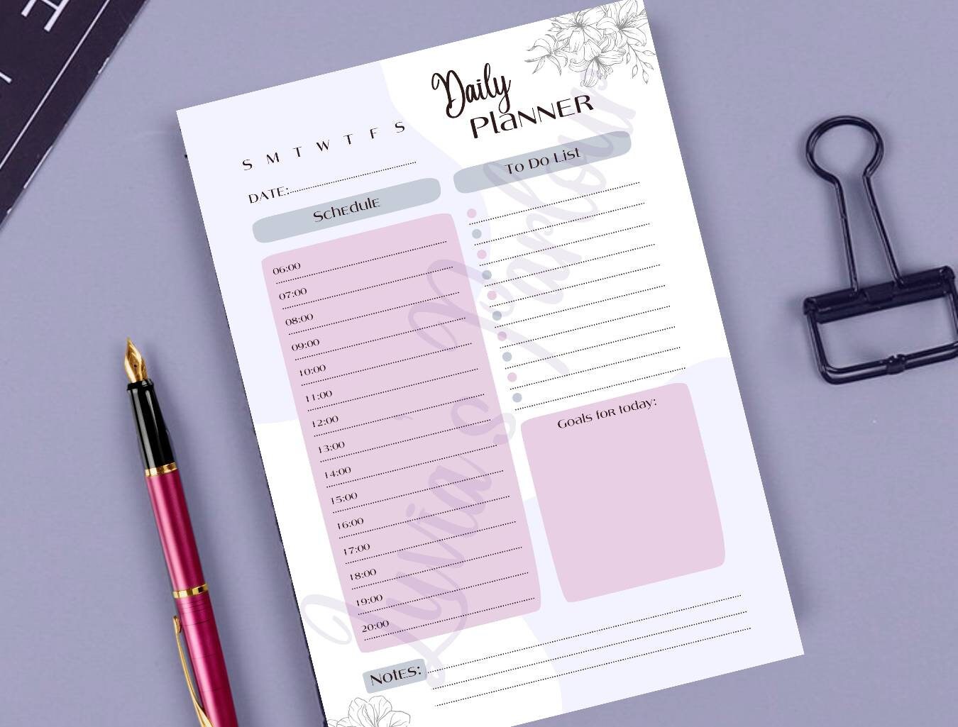 Digital Download Printable Planner, Monthly, Weekly and Daily Planner ...