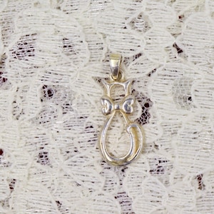 Sterling Silver Cat Charm/Pendant