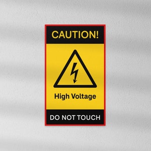 High Voltage Decal Set 5-pack - Etsy