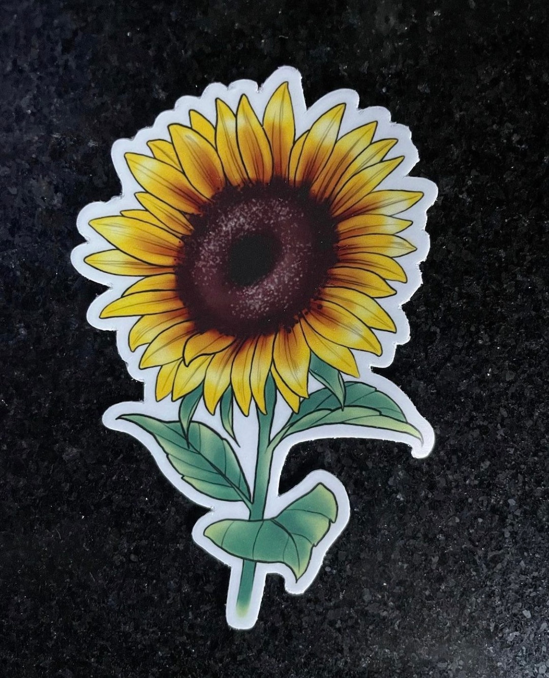 Sunflower Vinyl Sticker Weatherproof Sticker Water Bottle - Etsy