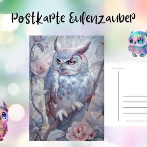 Postkarte || Eulenzauber