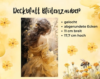 Deckblatt Blütenzauber || Golden Dreams || passend für deinen Binder