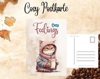 Postkarte || Cosy Cat Amalia