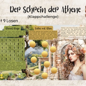 Der Schrein der Athene || Klappchallenge zum Abstreichen & Rubbeln || Print mit 300g Papier