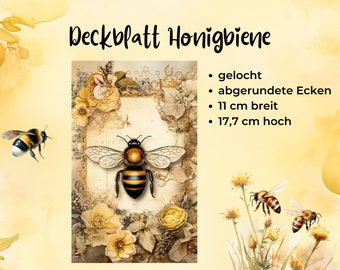 Deckblatt Honigbiene || Bienenzauber || passend für deinen Binder