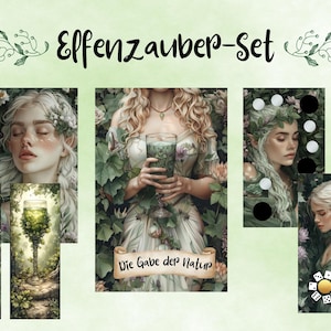 Elfenzauber Set || bestehend aus 4 ganz verschiedenen Sparchallenges, einem Sparspiel, einem Deckblatt, Postkarte und Lesezeichen