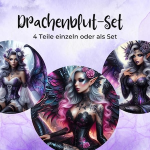 Drachenlady-Set || 3 Sparchallenges + 1 Deckblatt als Set oder einzeln zu kaufen