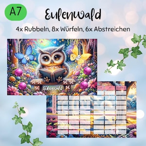 Eulenwald || A7 Sparchallenge zum Rubbeln ubd Würfeln || für die Leseliebe, Bücherliebe und den Bücherspartopf