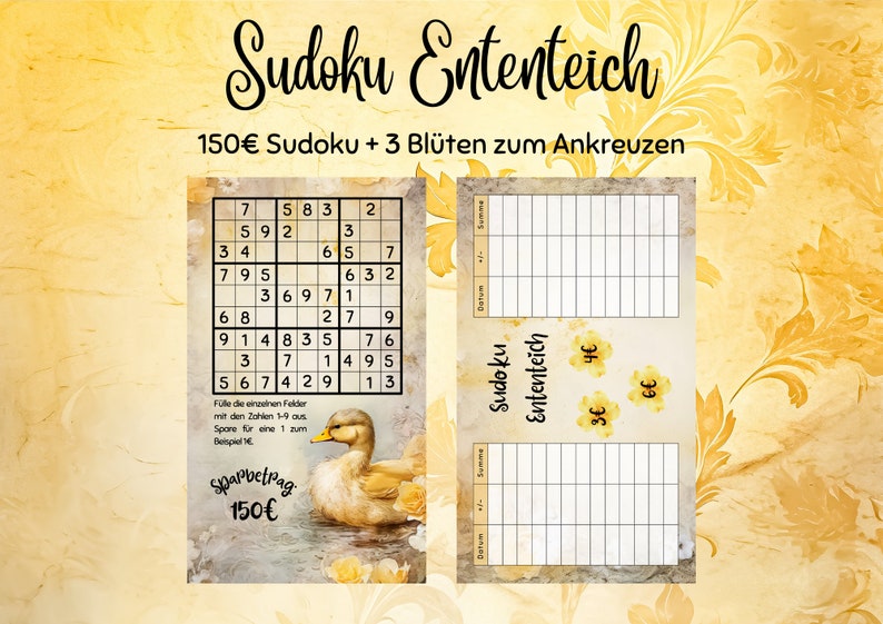 Golden Dreams as a set or individual challenges 4 different savings challenges Print with 300g paper suitable for A6 zipper bags image 6