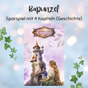 Rapunzel || märchenhaftes Sparspiel || unlaminiert & gelocht, 4 Sparchallenges mit Storyline