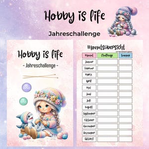 Jahreschallenge Hobby is Life || Thema Handarbeit || 12 Mini-Challenges zum Abstreichen, Würfeln, Rubbeln, Rätseln und mit 10 Tombola Losen