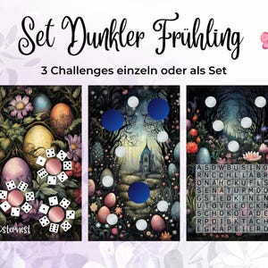 Dunkler Frühling - als Set oder Einzelchallenges || 3 verschiedene Sparchallenges zum Sparen für die Budgetmethode
