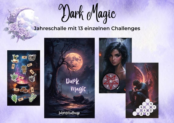 Dark Magic Jahreschallenge ||  13 düstere Sparchallenges und ein Deckblatt