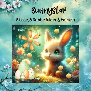 Bunnystar || Klappchallenge zum Würfeln, Rubbeln und mit 5 Tombola Losen