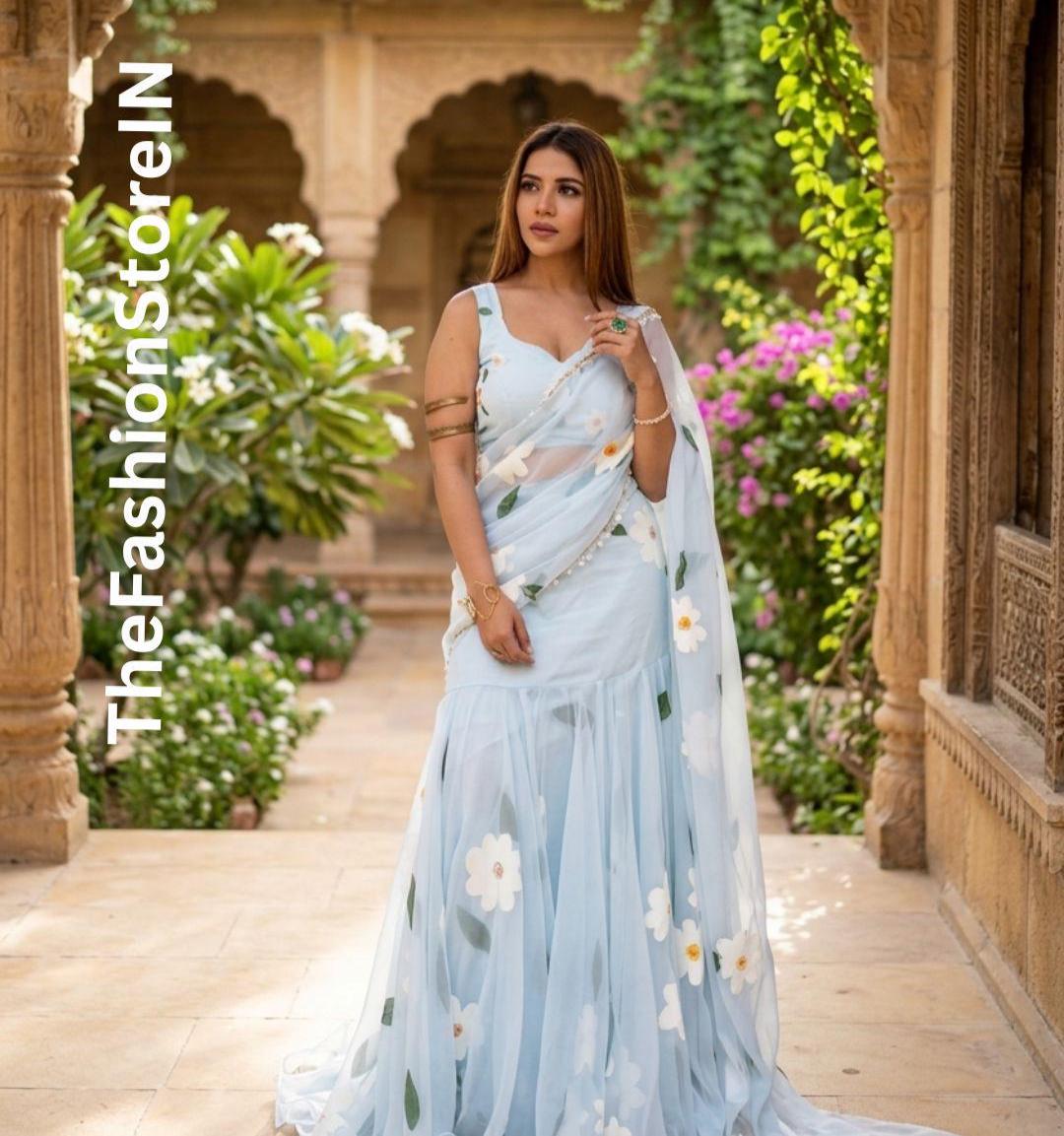 Pleated Saree - Etsy