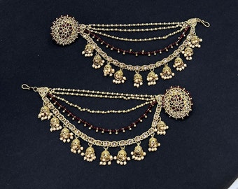 Boucles D'oreilles Jhumka Indiennes En Alliage Plaqué Or - Mode Ethnique Femme