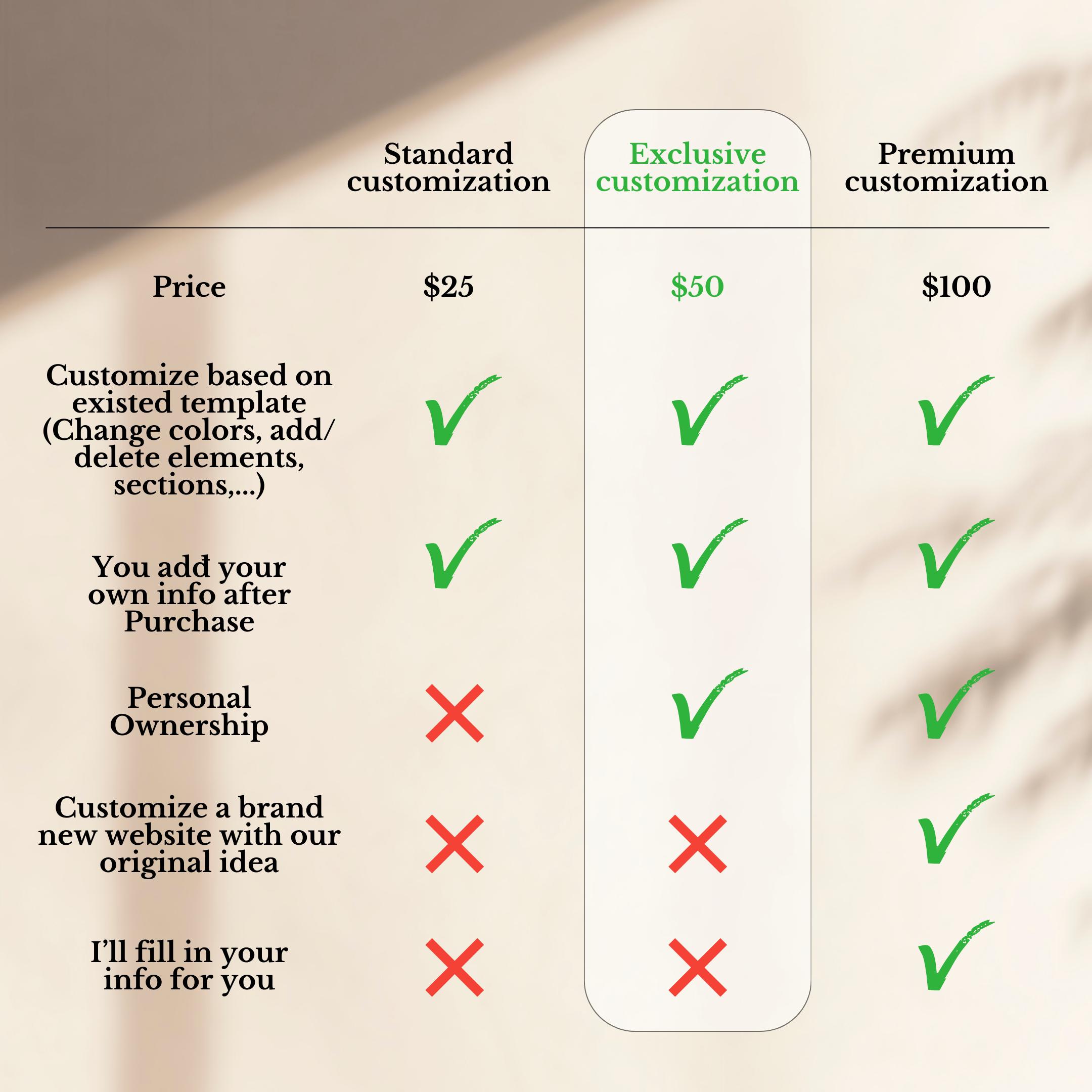 Exclusive Website Customization Package - Etsy