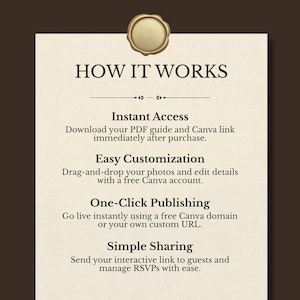 Ivory Brown Wedding Website Template | Editable Canva Invitation with RSVP and Music (Digital Download) image 13