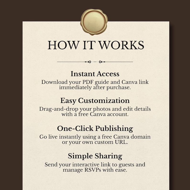 Ivory Brown Wedding Website Template | Editable Canva Invitation with RSVP and Music (Digital Download) image 13