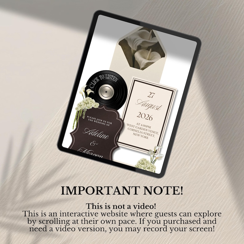 Ivory Brown Wedding Website Template | Editable Canva Invitation with RSVP and Music (Digital Download) image 14