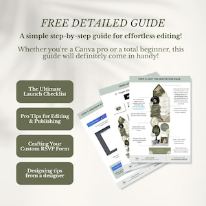 Sage Green & Beige Wedding Website Template Canva | Editable Invitation with RSVP (Digital Download) image 12