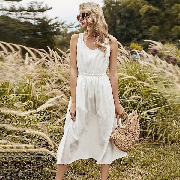 White Bohemian Summer Dress Boho All White Summer Dresses White Hippie Style Summer Dresses White Bohemian Summer Dress Boho All White Summer Dresses White Hippie Style Summer Dresses