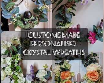 Customized personalised Crystal Wreaths, Witches Bells, Dream Catchers | Made to order | Gift | Home decor | Aesthetic  | Cottagecore