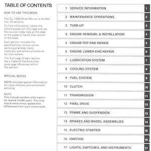 Honda GL 1000 1975 1979 Service Manual 326 pages