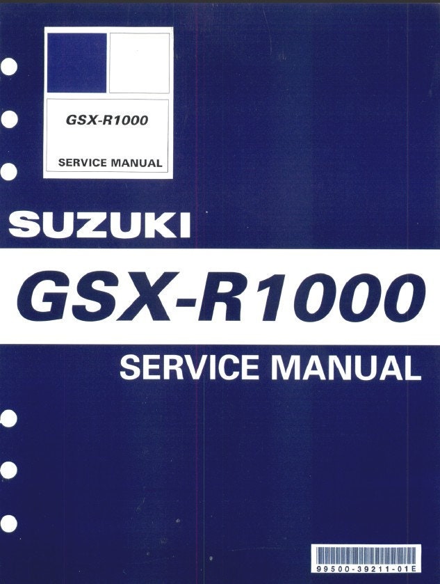 Suzuki GSX R 1000 2001 2002 Service Manual 444 Pages - Etsy