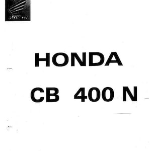 Honda CB 400 N Service Manual 103 pages