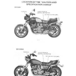 Yamaha XS 1100 Service Manual 53 pages