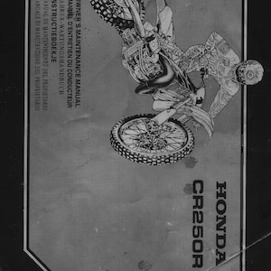Honda CR 250 R Service Manual 140 pages
