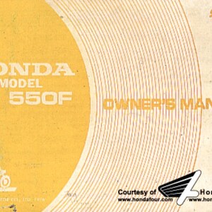 Honda CB 550 F 1977 Service Manual 51 pages