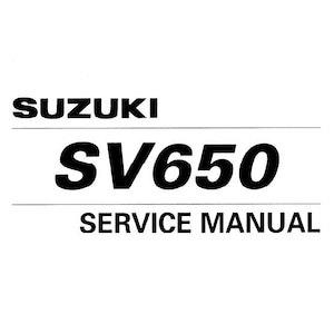 Suzuki SV 650 1999 2001 Service Manual 398 pages