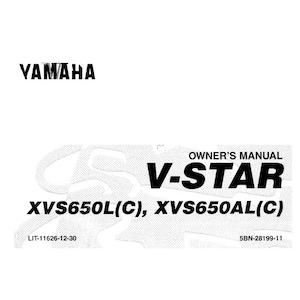 Yamaha XVS 650 L AL Drag Star Service Manual 110 pages