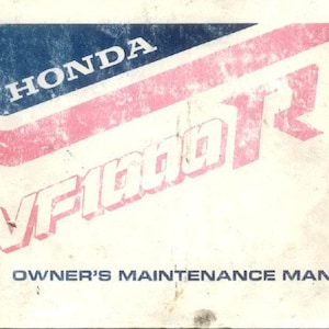 Honda VF 1000 R Servicehandbuch 238 Seiten