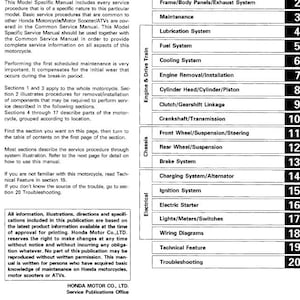 Honda CBR 1000 F 1992 1995 Service Manual 421 pages