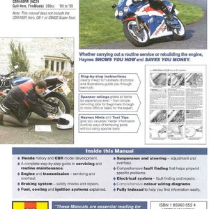 Honda CBR 400 RR NC 29 1991 1995 Service Manual 257 pages