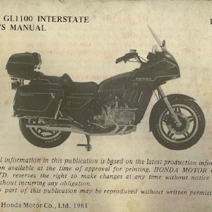 Honda GL 1100 Interstate 1982 Manuale di servizio 90 pagine