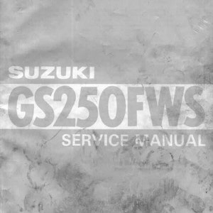 Suzuki GS 250 FWS service manual 122 pages