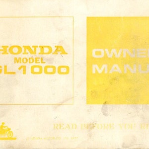 Honda GL 1000 1978 Service Manual 69 pages