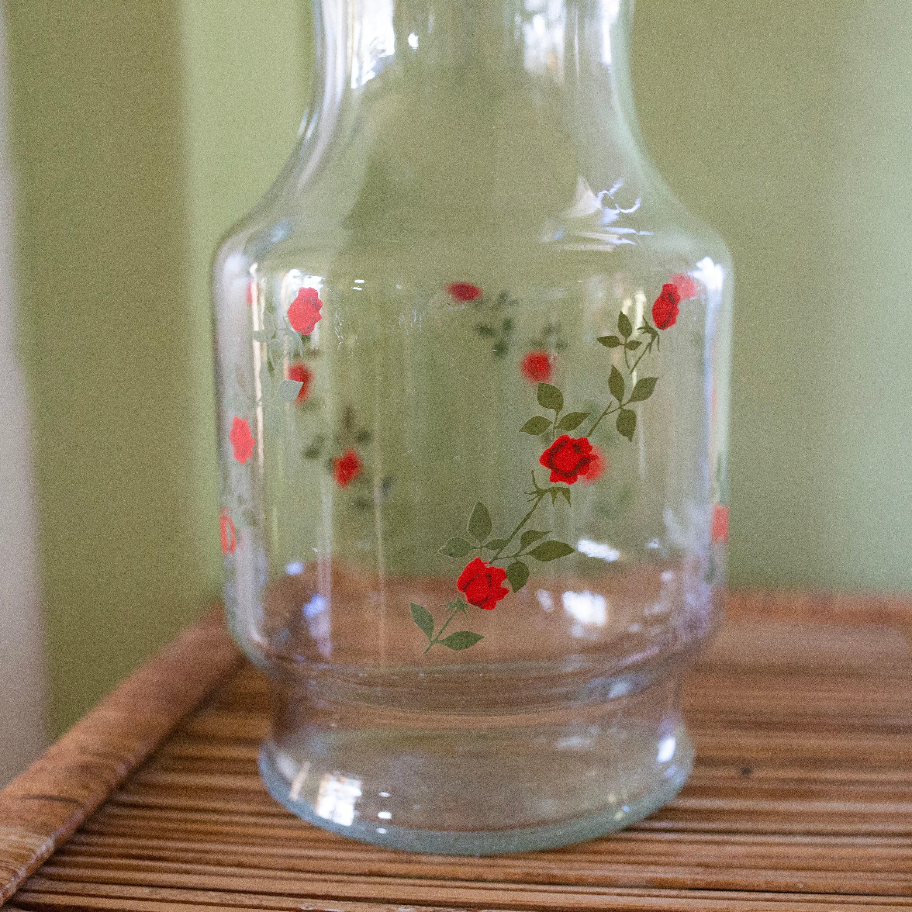 Vintage Juice Carafe, Red Rose – Altered Decor, LLC