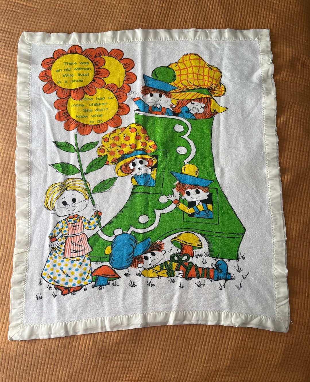Vintage Nursery Rhyme Baby Blanket Etsy