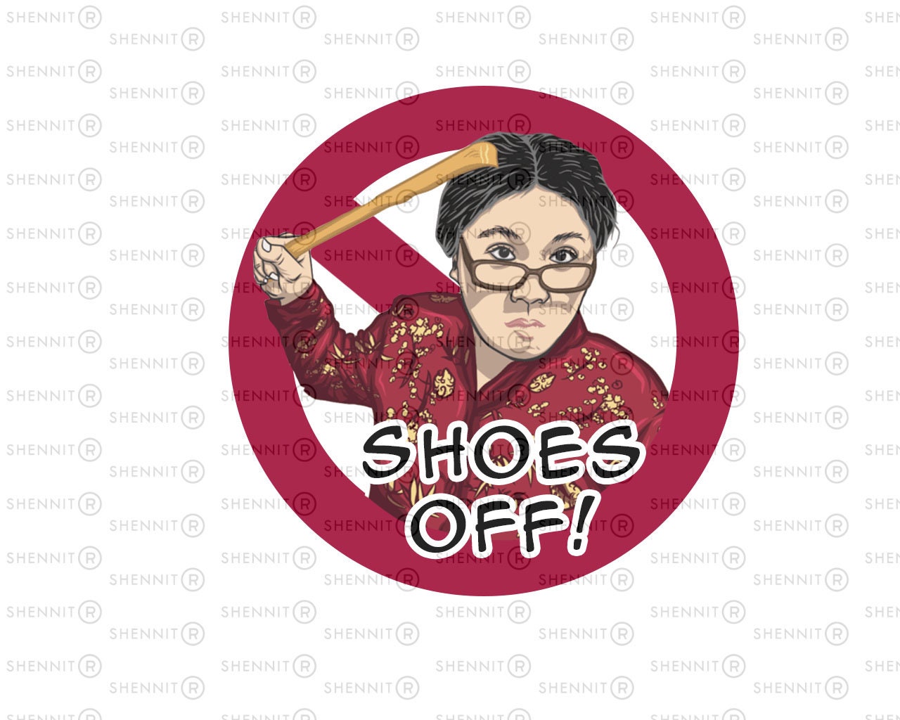 ASIAN MOM WEAPONS Sticker for Sale by Sijjon