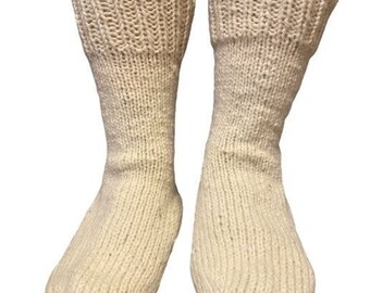 Hand-Knitted Wool Socks