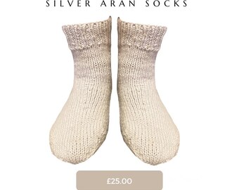Silver Aran Socks