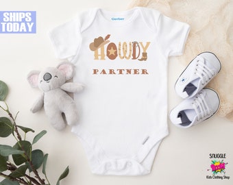 Howdy Partner Onesie® or Shirt - Cute Custom Onesie® - Unisex Onesie® - Funny Onesie®